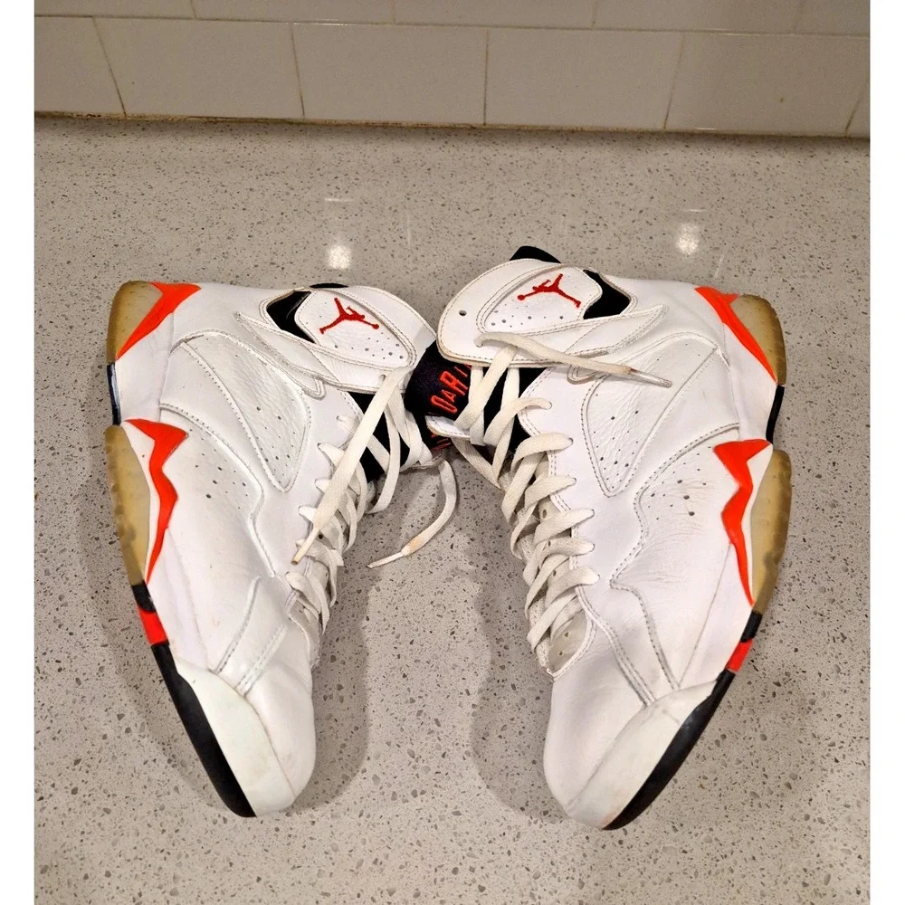 Air Jordan 7 Retro Men's Shoes White/Infrared, CU9307-160 Size 12